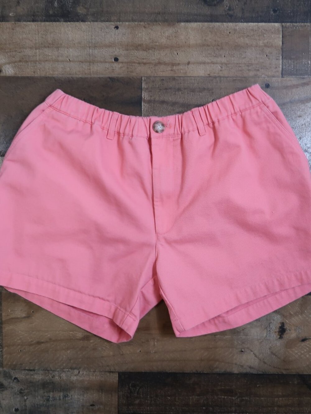 Meripex Mens XL Pink Elastic Waist Shorts Pockets 100% Cotton